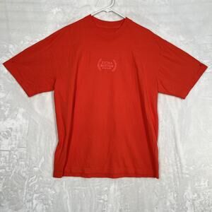 EXTRA BUTTER New York Big Crest Sz Large Logo Shirt Orange